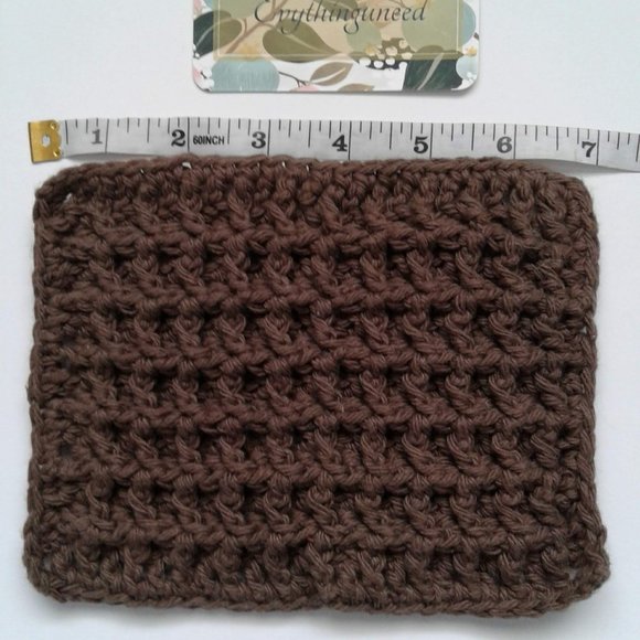 Handmade Crochet Wash Cloth Square - Picture 3 of 4